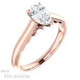 Pear Shaped Forever Brilliant Moissanite Engagement Ring #GTJ1160-pear-fb-r