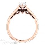 Pear Shaped Forever Brilliant Moissanite Engagement Ring #GTJ1160-pear-fb-r
