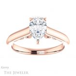 Pear Shaped Forever Brilliant Moissanite Engagement Ring #GTJ1160-pear-fb-r