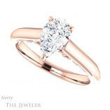 Pear Shaped Forever Brilliant Moissanite Engagement Ring #GTJ1160-pear-fb-r