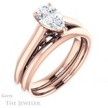 Pear Shaped Forever Brilliant Moissanite Engagement Ring #GTJ1160-pear-fb-r