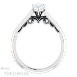 Pear Shaped Forever One Moissanite Engagement Ring #GTJ1160-pear-fb-w 2 Pear Shaped Forever Brilliant Moissanite Engagement Ring #GTJ1160-pear-fb-w