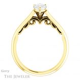 Pear Shaped Forever Brilliant Moissanite Engagement Ring #GTJ1160-pear-fb-y
