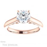 Round Cut Forever One Moissanite Engagement Ring #GTJ1160-round-fo-r 1 Round Cut Forever One Moissanite Engagement Ring #GTJ1160-round-fo-r