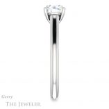 Round Cut Forever One Moissanite Engagement Ring #GTJ1160-round-fo-w