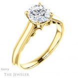 Round Cut Forever One Moissanite Engagement Ring #GTJ1160-round-fo-y 4 Round Cut Forever One Moissanite Engagement Ring #GTJ1160-round-fo-y