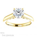 Round Cut Forever One Moissanite Engagement Ring #GTJ1160-round-fo-y 1 Round Cut Forever One Moissanite Engagement Ring #GTJ1160-round-fo-y