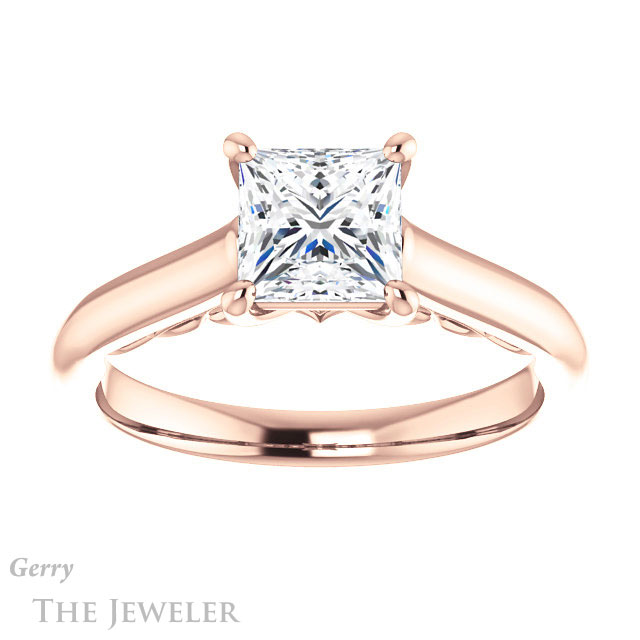 Princess Cut Forever One Moissanite Engagement Ring #GTJ1160-square-fo-r 1 Princess Cut Forever One Moissanite Engagement Ring #GTJ1160-square-fo-r