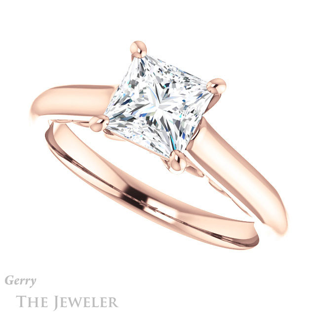 Princess Cut Forever One Moissanite Engagement Ring #GTJ1160-square-fo-r 5 Princess Cut Forever One Moissanite Engagement Ring #GTJ1160-square-fo-r