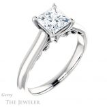 Princess Cut Forever One Moissanite Engagement Ring #GTJ1160-square-fo-w