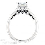 Princess Cut Forever One Moissanite Engagement Ring #GTJ1160-square-fo-w