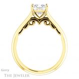 Princess Cut Forever One Moissanite Engagement Ring #GTJ1160-square-fo-y