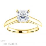 Princess Cut Forever One Moissanite Engagement Ring #GTJ1160-square-fo-y