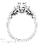 Cushion Cut Forever One Moissanite Engagement Ring #GTJ1161-cushion-fo-w 2 Cushion Cut Forever One Moissanite Engagement Ring #GTJ1161-cushion-fo-w