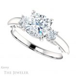 Cushion Cut Forever One Moissanite Engagement Ring #GTJ1161-cushion-fo-w 5 Cushion Cut Forever One Moissanite Engagement Ring #GTJ1161-cushion-fo-w