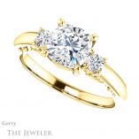 Cushion Cut Forever One Moissanite Engagement Ring #GTJ1161-cushion-fo-y 5 Cushion Cut Forever One Moissanite Engagement Ring #GTJ1161-cushion-fo-y