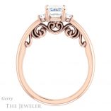 Emerald Cut Forever Brilliant Moissanite Engagement Ring #GTJ1161-emerald-fb-r
