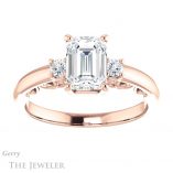 Emerald Cut Forever Brilliant Moissanite Engagement Ring #GTJ1161-emerald-fb-r