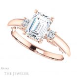Emerald Cut Forever Brilliant Moissanite Engagement Ring #GTJ1161-emerald-fb-r