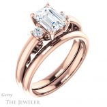 Emerald Cut Forever Brilliant Moissanite Engagement Ring #GTJ1161-emerald-fb-r