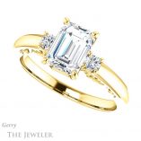 Emerald Cut Forever Brilliant Moissanite Engagement Ring #GTJ1161-emerald-fb-y