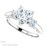 Heart Shaped Forever One Moissanite Engagement Ring #GTJ1161-heart-fb-w 5 Heart Shaped Forever Brilliant Moissanite Engagement Ring #GTJ1161-heart-fb-w