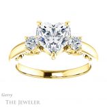 Heart Shaped Forever Brilliant Moissanite Engagement Ring #GTJ1161-heart-fb-y