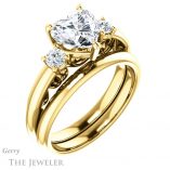 Heart Shaped Forever Brilliant Moissanite Engagement Ring #GTJ1161-heart-fb-y