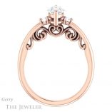 Marquise Cut Forever One Moissanite Engagement Ring #GTJ1161-marquise-fb-r 2 Marquise Cut Forever Brilliant Moissanite Engagement Ring #GTJ1161-marquise-fb-r