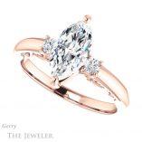Marquise Cut Forever One Moissanite Engagement Ring #GTJ1161-marquise-fb-r 5 Marquise Cut Forever Brilliant Moissanite Engagement Ring #GTJ1161-marquise-fb-r