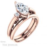 Marquise Cut Forever One Moissanite Engagement Ring #GTJ1161-marquise-fb-r 6 Marquise Cut Forever Brilliant Moissanite Engagement Ring #GTJ1161-marquise-fb-r