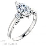 Marquise Cut Forever One Moissanite Engagement Ring #GTJ1161-marquise-fb-w 4 Marquise Cut Forever Brilliant Moissanite Engagement Ring #GTJ1161-marquise-fb-w