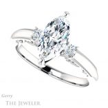 Marquise Cut Forever One Moissanite Engagement Ring #GTJ1161-marquise-fb-w 5 Marquise Cut Forever Brilliant Moissanite Engagement Ring #GTJ1161-marquise-fb-w