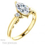 Marquise Cut Forever Brilliant Moissanite Engagement Ring #GTJ1161-marquise-fb-y