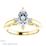 Marquise Cut Forever Brilliant Moissanite Engagement Ring #GTJ1161-marquise-fb-y