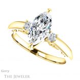 Marquise Cut Forever Brilliant Moissanite Engagement Ring #GTJ1161-marquise-fb-y