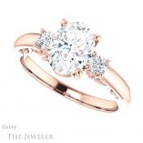 Oval Shaped Forever One Moissanite Engagement Ring #GTJ1161-oval-fo-r