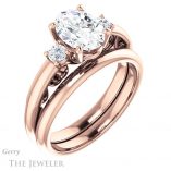 Oval Shaped Forever One Moissanite Engagement Ring #GTJ1161-oval-fo-r