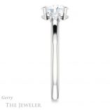 Oval Shaped Forever One Moissanite Engagement Ring #GTJ1161-oval-fo-w