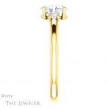 Oval Shaped Forever One Moissanite Engagement Ring #GTJ1161-oval-fo-y