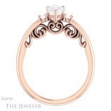 Pear Shaped Forever Brilliant Moissanite Engagement Ring #GTJ1161-pear-fb-r