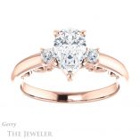 Pear Shaped Forever Brilliant Moissanite Engagement Ring #GTJ1161-pear-fb-r