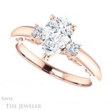 Pear Shaped Forever Brilliant Moissanite Engagement Ring #GTJ1161-pear-fb-r