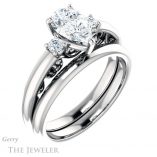 Pear Shaped Forever Brilliant Moissanite Engagement Ring #GTJ1161-pear-fb-w