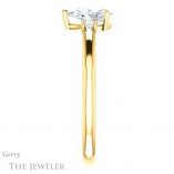 Pear Shaped Forever One Moissanite Engagement Ring #GTJ1161-pear-fb-y 3 Pear Shaped Forever Brilliant Moissanite Engagement Ring #GTJ1161-pear-fb-y