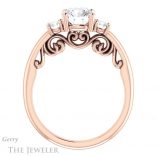 Round Cut Forever One Moissanite Engagement Ring #GTJ1161-round-fo-r