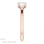 Round Cut Forever One Moissanite Engagement Ring #GTJ1161-round-fo-r
