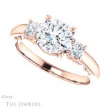 Round Cut Forever One Moissanite Engagement Ring #GTJ1161-round-fo-r