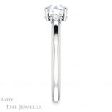 Round Cut Forever One Moissanite Engagement Ring #GTJ1161-round-fo-w
