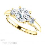 Round Cut Forever One Moissanite Engagement Ring #GTJ1161-round-fo-y 5 Round Cut Forever One Moissanite Engagement Ring #GTJ1161-round-fo-y